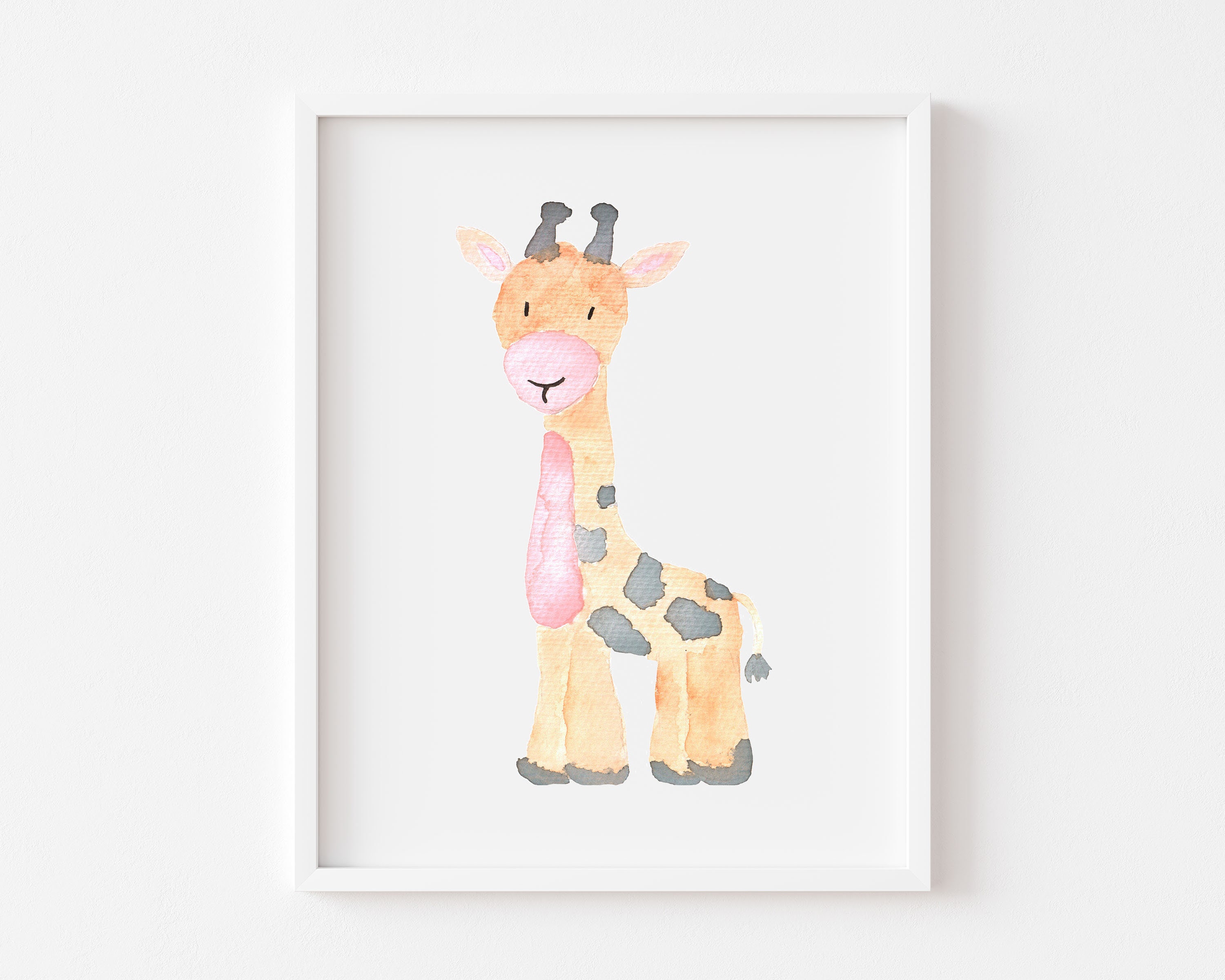 Nursery Jungle Animals Wall Art Prints Set Of 2 Watercolour | Etsy