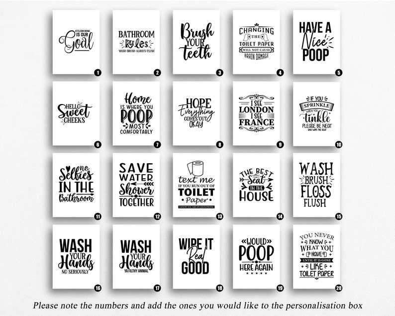 Funny Bathroom Décor, Prints, Bathroom Typography, Funny Wall Art For Bathroom, Wall Art Quotes Home, Bathroom Quote Print image 2