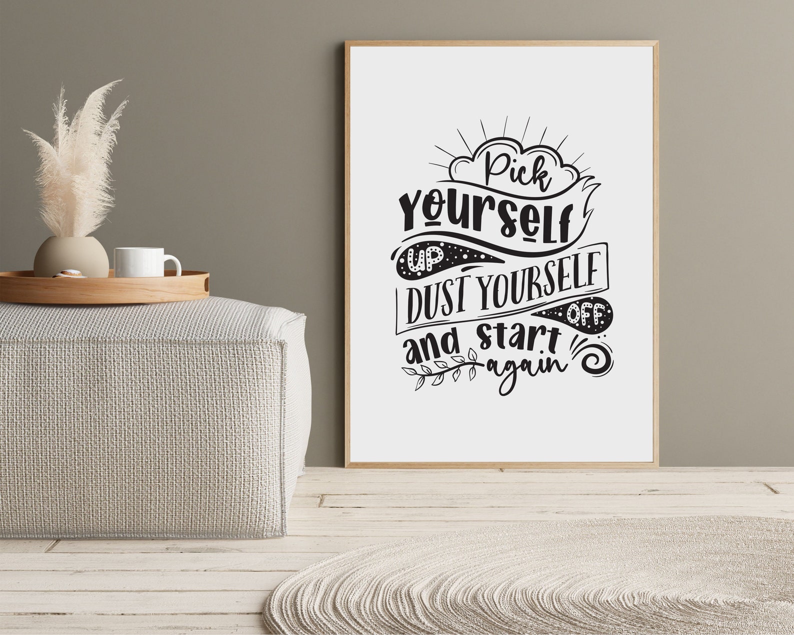 Pick Yourself Up Printable Wall Art Inspirational Quote | Etsy