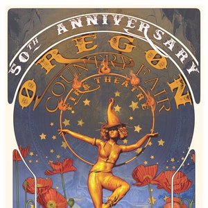 Oregon Country Fair 50th Anniversary Fire Theatre Poster