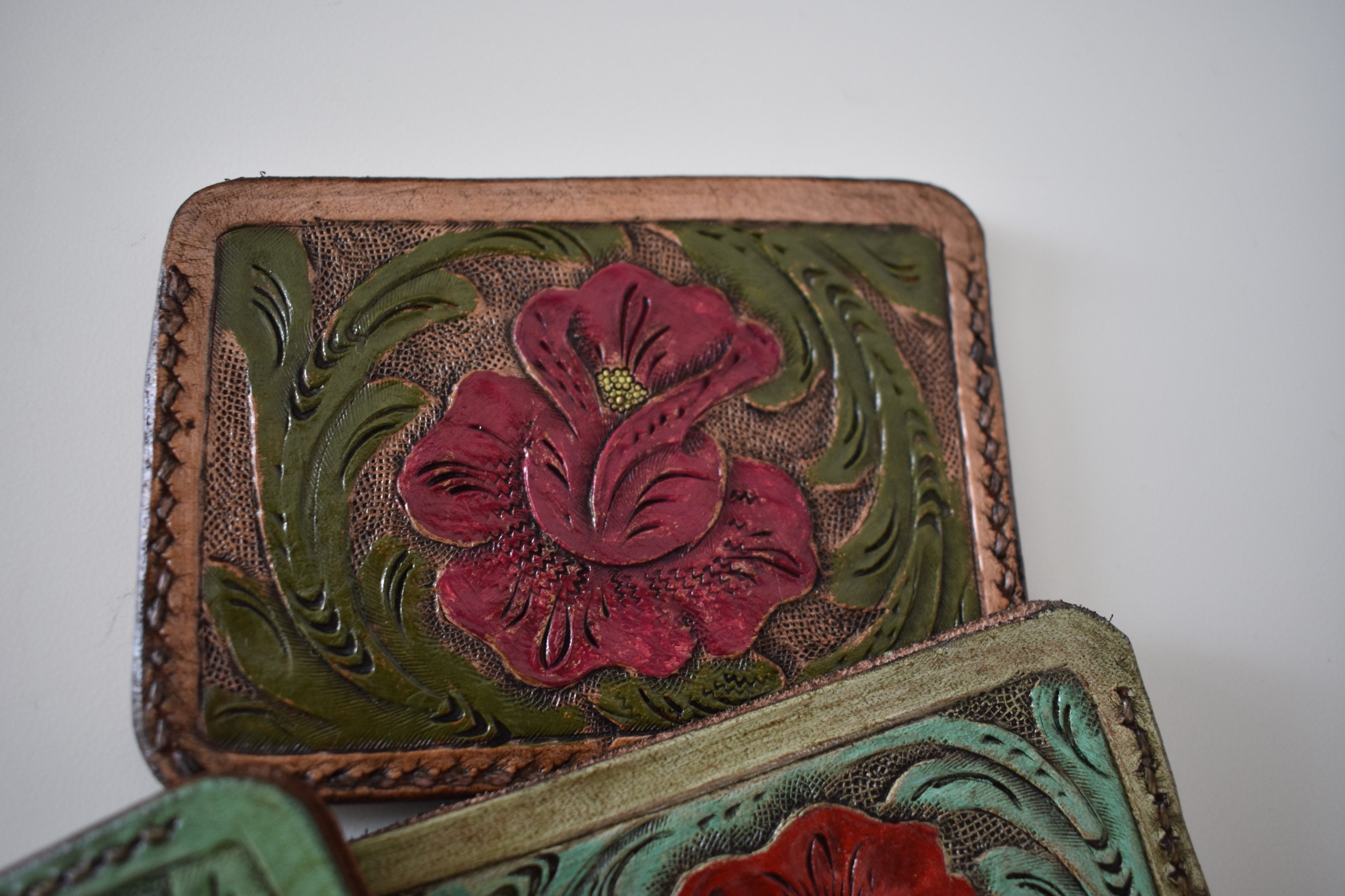 Pink antique card holder | Etsy