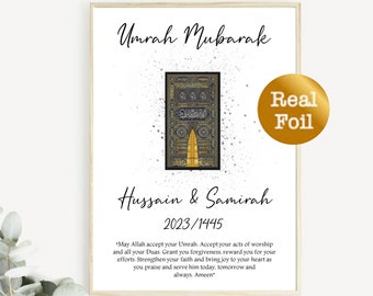 Personalised Umrah Print or Hajj Print, Umrah Mubarak, Hajj Mubarak, Hajj Gift, Umrah Gift, Hajj Mubarak Gift, Islamic Gift, Eid Gifts, Hajj