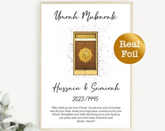 Personalised Umrah Print or Hajj Print, Umrah Mubarak, Hajj Mubarak, Hajj Gift, Umrah Gift, Hajj Mubarak Gift, Islamic Gift, Eid Gifts, Hajj
