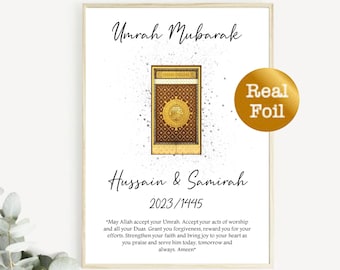 Personalised Umrah Print or Hajj Print, Umrah Mubarak, Hajj Mubarak, Hajj Gift, Umrah Gift, Hajj Mubarak Gift, Islamic Gift, Eid Gifts, Hajj
