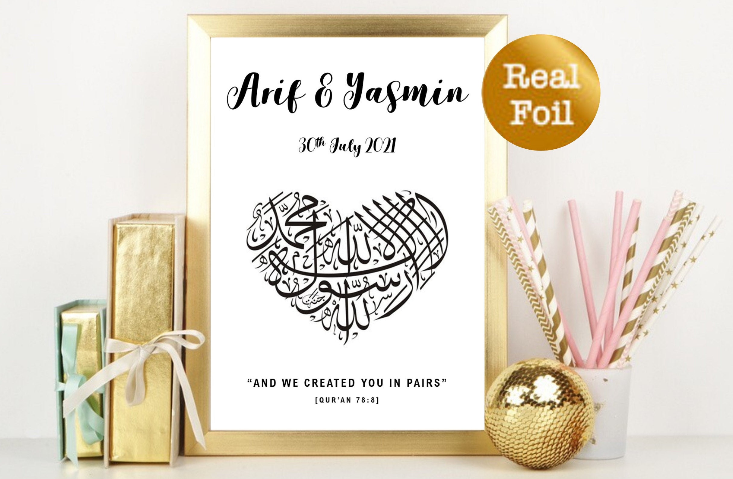We Created You in Pairs Surah An-naba Quran Verse. Wall Art - Etsy UK