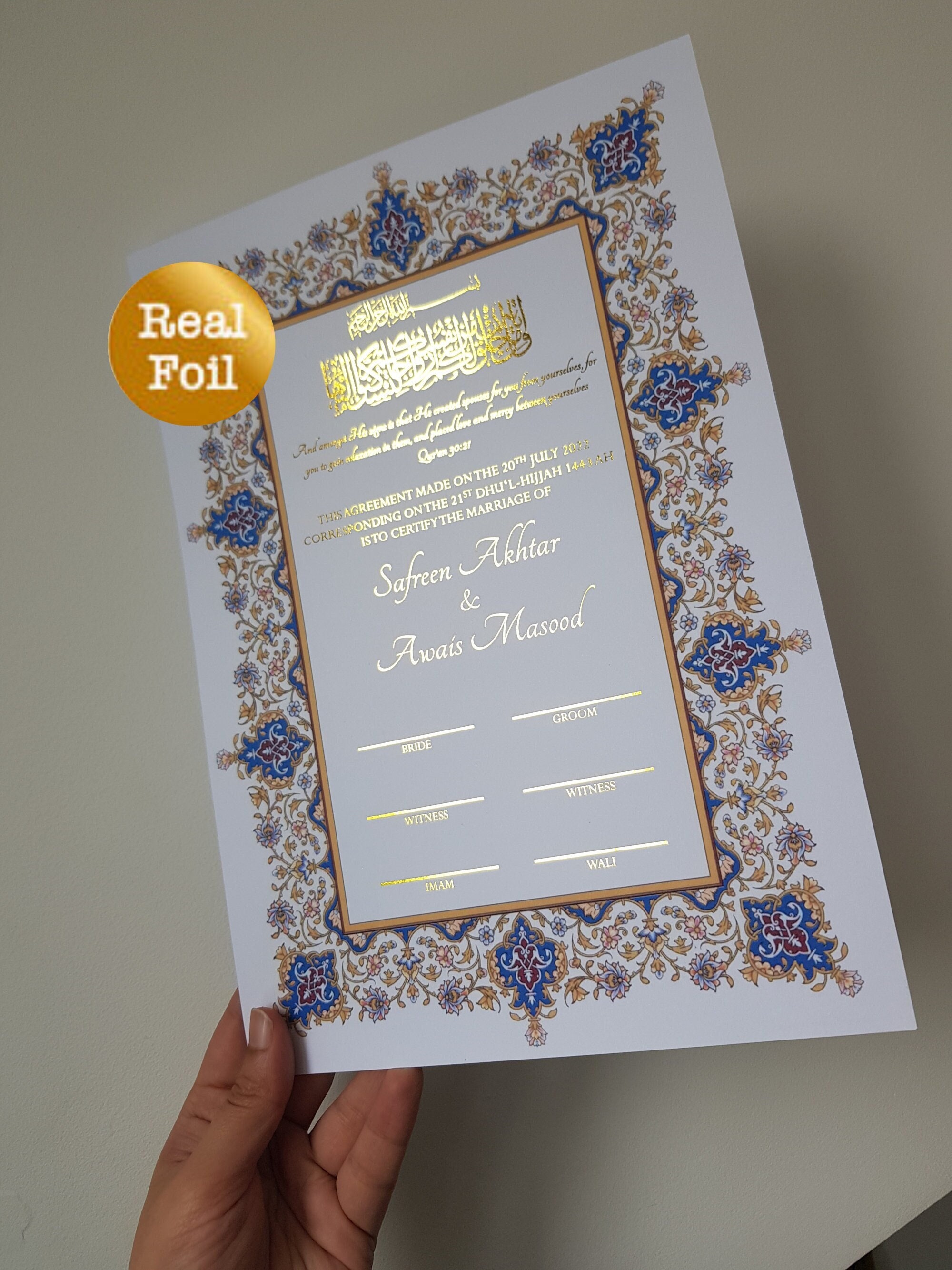 nikkah-certificate-gold-foiled-luxury-nikah-certificate-etsy-uk