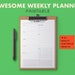 Weekly Planner Printable Simple Weekly Printable Planner - Etsy