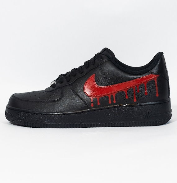 nike air force 1 red drip