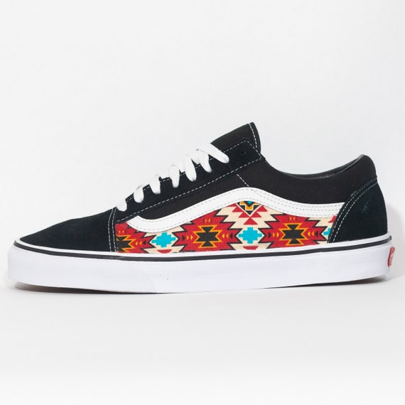 vans slip on aztec