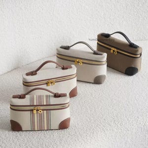 Top layer calf Leather with Flax Small Tote Bags,L19 Bags,Design Handbag, Leather Clutch Bag,Ladies Shoulder Bags with Detachable Strap
