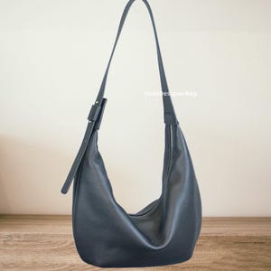 Sac hobo en cuir, Sac hobo en cuir, Sac bandoulière en cuir, Sac à main pour femme, Sac en cuir souple pleine fleur, Sac de tous les jours, Sac femme, Cadeau pour elle
