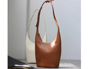 Sac seau en cuir,Sac à bandoulière en cuir,Sac seau pour femme,Sac fourre-tout en cuir,Sac à main en cuir,Sac personnalisé pour femme,Sac hobo pour femme,Cadeau pour elle