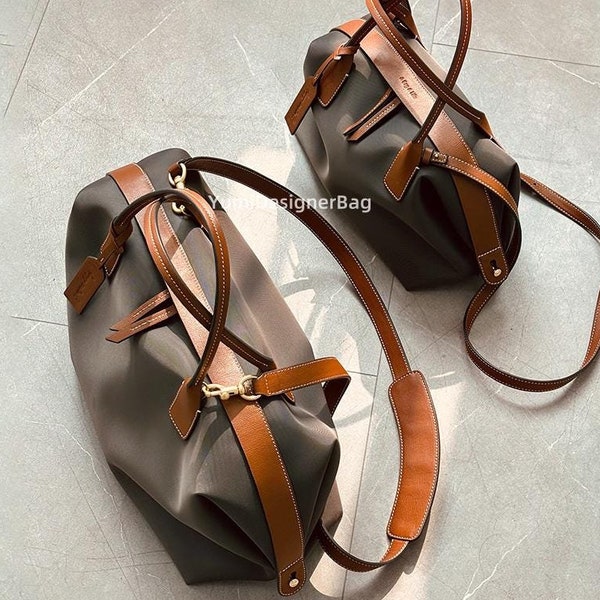 Nylon Hobo Bag: Handgefertigte Leder Tote, Crossbody Reisetasche