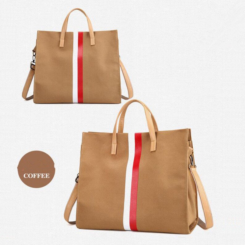 Canvas Messenger Bag Canvas Tote Bag Canvas Shoulder Bag Etsy