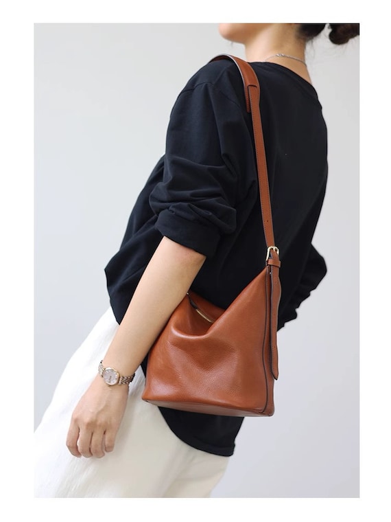 Borsa A Tracolla Donna In Neoprene Intrecciato A Mano - Secchiello Con Pochette Abbinata - 2