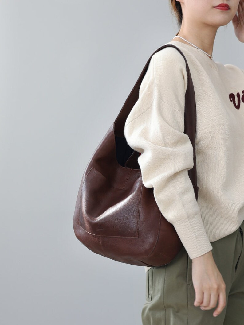 Handmade Leather HOBO Bagleather Shoulder Bag Womencross Etsy
