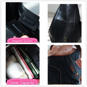 Original Leather Hobo Bag,Leather bag,Leather shoulder bag,Hobo bag,Top handle bag,Leather purse,Leather Handbags Women,Personalized gift imagem 9