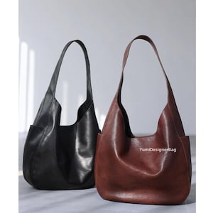 Handmade Leather Hobo Bag: Genuine Leather Tote,Designer shoulder purse,Everyday Carry boho