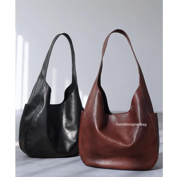 Handmade Leather Hobo Bag: Genuine Leather Tote,Designer shoulder purse,Everyday Carry boho