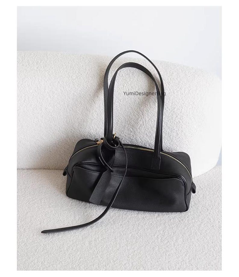 Top Grain Cowhide Leather Top Handle Bag,Designer Ladies Handbag,Women Bowling shoulder purse,Everyday Carry Tote Bag,Gift for Mom image 8