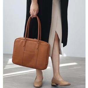 Sacoche pour ordinateur portable en cuir personnalisée pour femme, Sacoche pour MacBook Pro/Air pour MacBook Pro 13,3 pouces, Sacoche pour ordinateur portable pour femme, Porte-documents professionnel, Sac à bandoulière, Sac à main pour femme