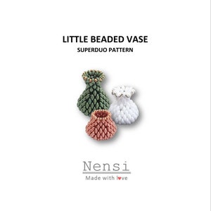 Little Beaded Vase - 3D SuperDuo pattern – PDF download