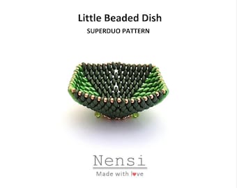 Little Beaded Dish - 3D SuperDuo pattern – PDF download