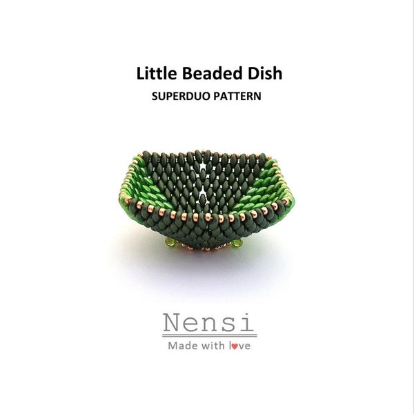 Little Beaded Dish - 3D SuperDuo pattern – PDF download