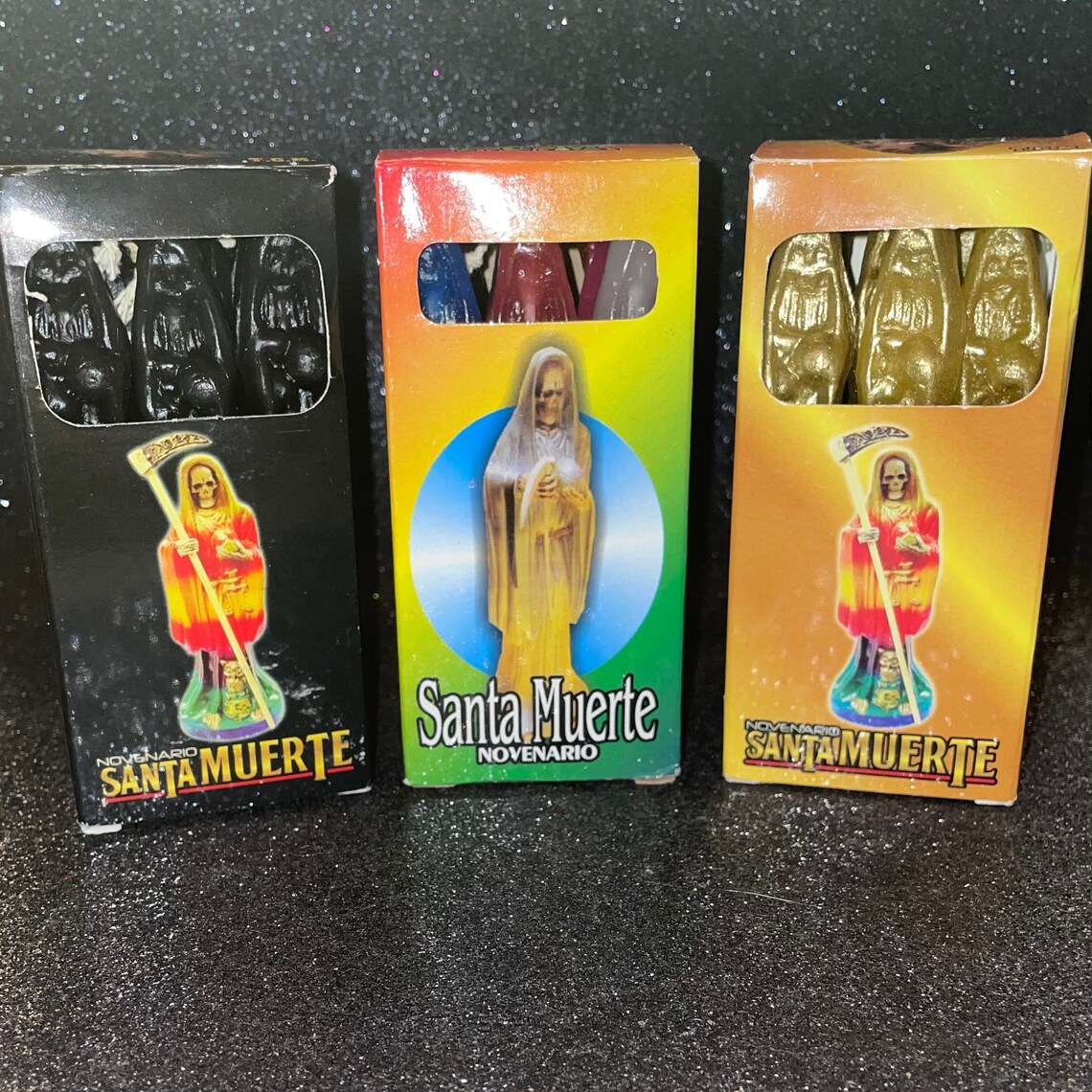 Santa Muerte Novenario Novena Candle Set Etsy