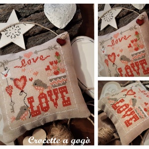 FILE PDF DIGITAL chart-Amore vero-Schema punto, Valentine cross stitch pattern cross stitch, love cross stitch charts