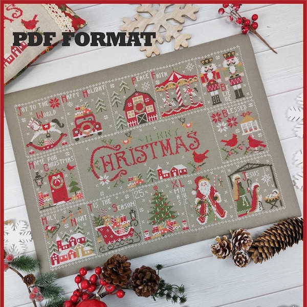 DIGITALE PDF-DATEI "Christmas Vintage Complete Series" 13 Muster im PDF-Format