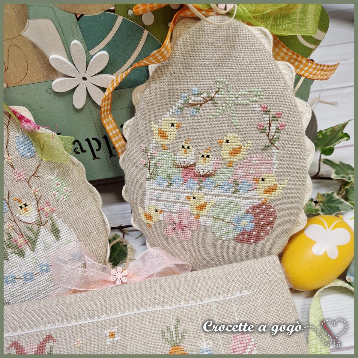 PDF FILE DIGITAL Chart - Easter Tris - Set of 3 Cross Stitch Patterns ...