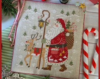 PDF FILE DIGITAL chart-Santa Claus 2024 cross stitch pattern-christmas- santa claus-reideer-natale-noel-cross stitch patterns-snowman