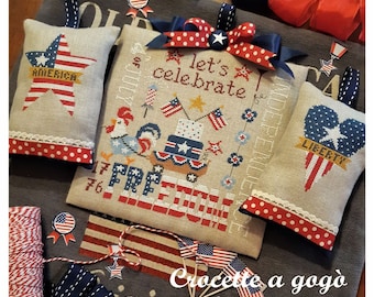 PDF DIGITAL FILE chart-Freedom- 3 cross stitch patterns patriotic cross stitch pattern, Americana