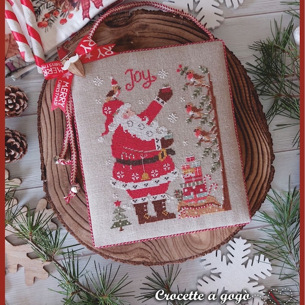PDF-DATEI DIGITALE Tabelle-Weihnachtsmann 2022- Kreuzstichmuster-Weihnachten-Weihnachtsmann-Reideer-Natale-Noel-Frieden-Winter-Kreuzstichmuster