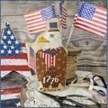 DIGITAL PDF FILE "1776-Stitch & Stuff Series", cross stitch chart, summer, animal, patriotic, america, 4 July, 250Th Anniversary