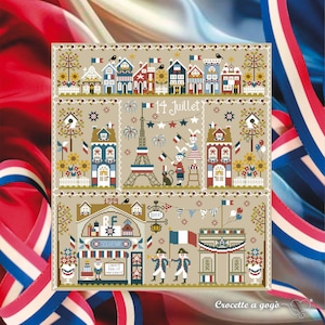 PDF DIGITAL FILE - July 14th in the City - Cross Stitch Pattern Dedicated to France - Patriotic, July 14th, France
