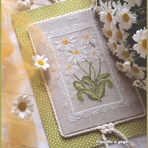 FILE PDF DIGITAL chart-Margherite a primavera- Cross Stitch Pattern, flowers, daisy, spring
