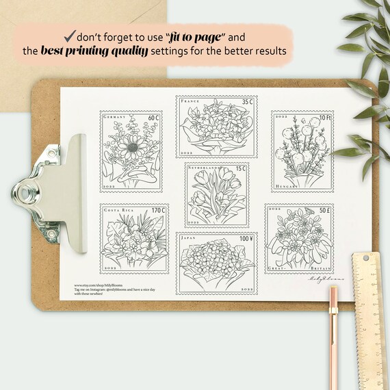 Postage Stamp Coloring Pages [2025]