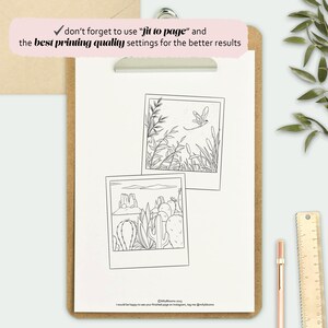 PRINTABLE and DIGITAL Coloring Pages for Adults, Floral Camera and ...