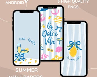 La Dolce Vita Limoncello Summer Phone Wallpaper Set (Digital Download)