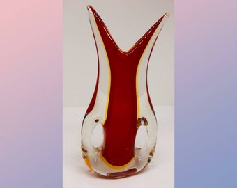 Superb Large 1960's Murano Sommerso Mandruzzato Art Glass