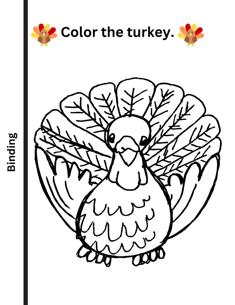 My Thanksgiving Coloring Book, 8 Coloring Pages About the First Thanksgiving, 1 Drawing Page, 1 Color the Turkey Page, 1 Bible Verse Page image 6
