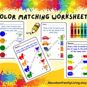 Color Matching Worksheets, Early Childhood Education, Homeschool Resources, Horse Worksheet, Basketball Worksheet, Cars Worksheet, Colors