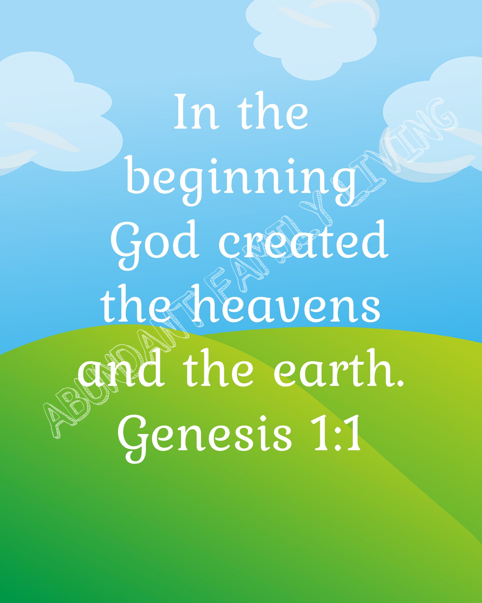 Genesis 1:1 Digital Download Print Scripture Wall Decor - Etsy