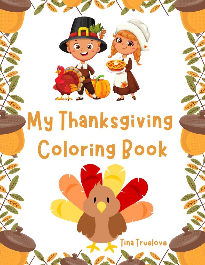 My Thanksgiving Coloring Book, 8 Coloring Pages About the First Thanksgiving, 1 Drawing Page, 1 Color the Turkey Page, 1 Bible Verse Page image 2