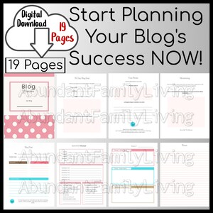 Blog Planner, Planner for Bloggers, 19 Page Blog Planner to Help You Organize Your Ideas and Plan for Success