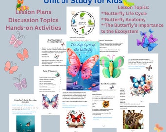 El ciclo de vida de la mariposa, plan de lección de una semana, anatomía de la mariposa, importancia para el ecosistema, migración, camuflaje