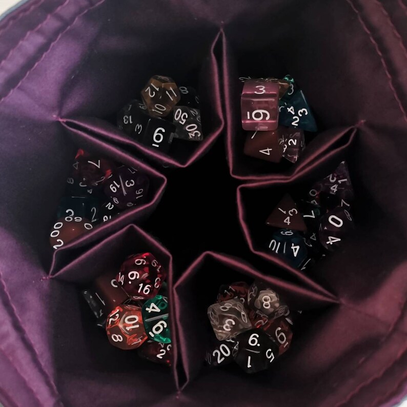 Large dice bag pockets 6 Bag of holding Critical role Brown Etsy