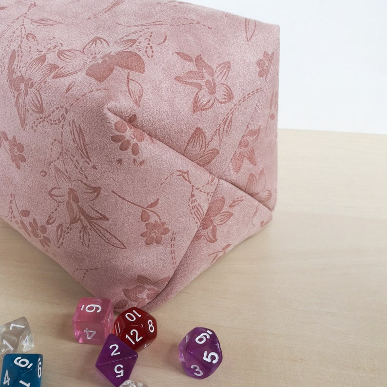 Pink bag of holding DND dice bag pockets Drawstring Dice Bag Etsy